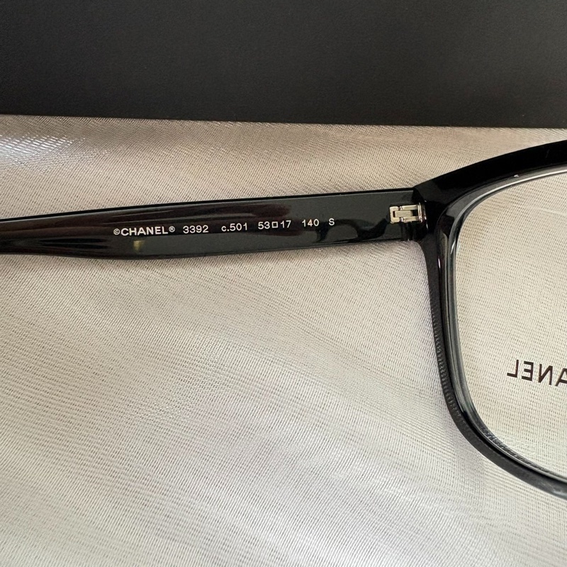 Chanel  平光眼鏡 銀框方框鏡框 CH3392 全新代購-5