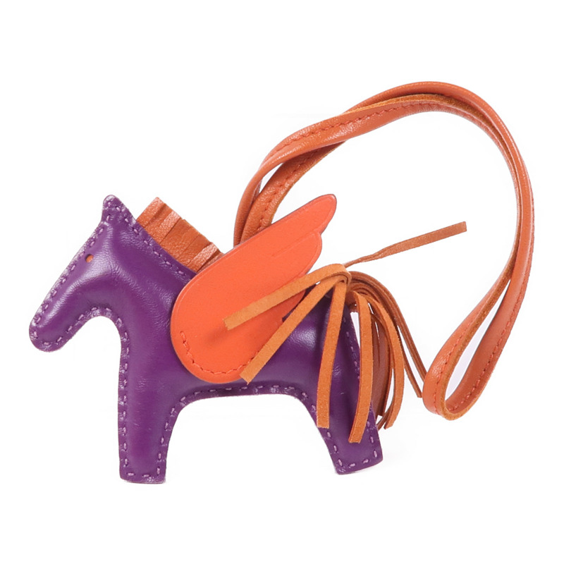 HERMES Swift皮革Rodeo Pegase掛飾-0