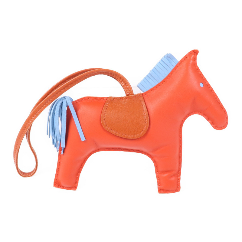 HERMES Swift皮革Rodeo GM掛飾Red-1