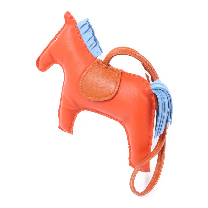 HERMES Swift皮革Rodeo GM掛飾Red-2