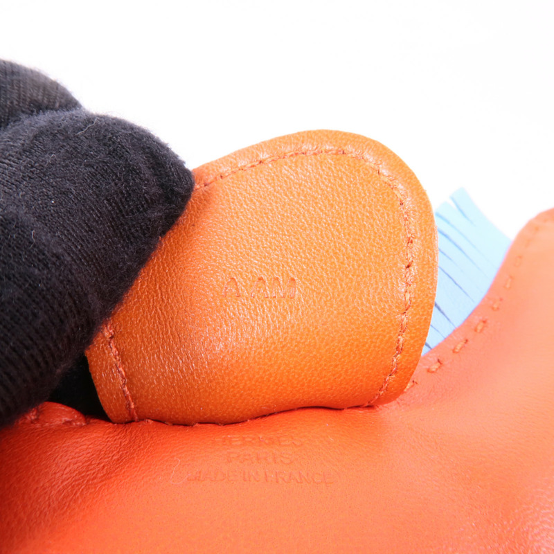HERMES Swift皮革Rodeo GM掛飾Red-6