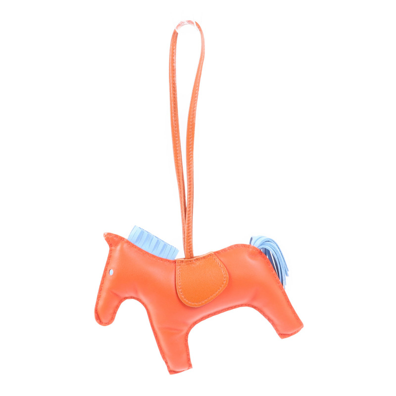 HERMES Swift皮革Rodeo GM掛飾Red-8