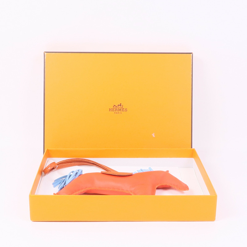 HERMES Swift皮革Rodeo GM掛飾Red-9