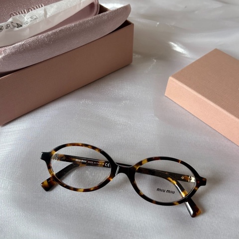 全新！miumiu玳瑁色 書呆子 眼鏡平光鏡