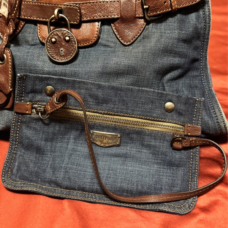 miumiu 牛仔拖特包-2