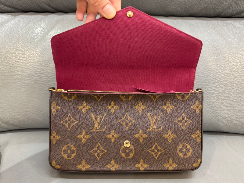 LV 三合一 【台中新光購買｜含購證｜全配】 Louis Vuitton 老花 斜背包 鏈條包-5