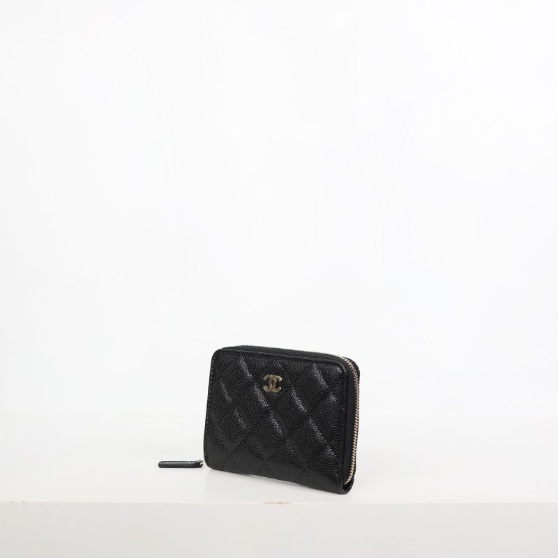 全新 Chanel 25S 新款拉鏈短夾 芯片款-1