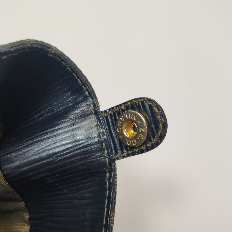 9❤Fendi牛皮帆布老花雙F手提包-12