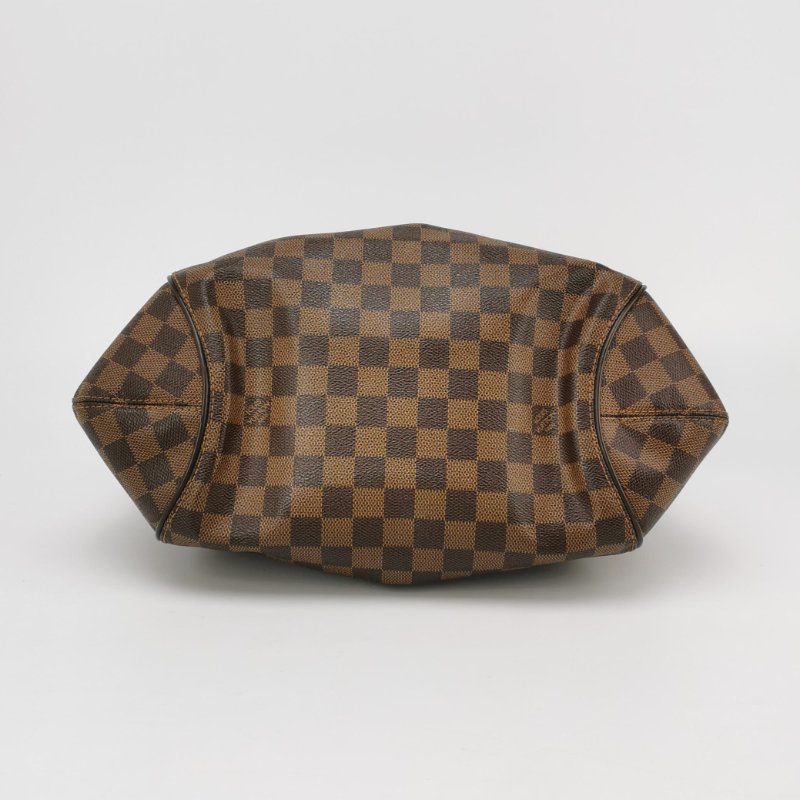 9❤Louis Vuitton Sistina牛皮棋盤格LV金扣斜挎單肩包-5