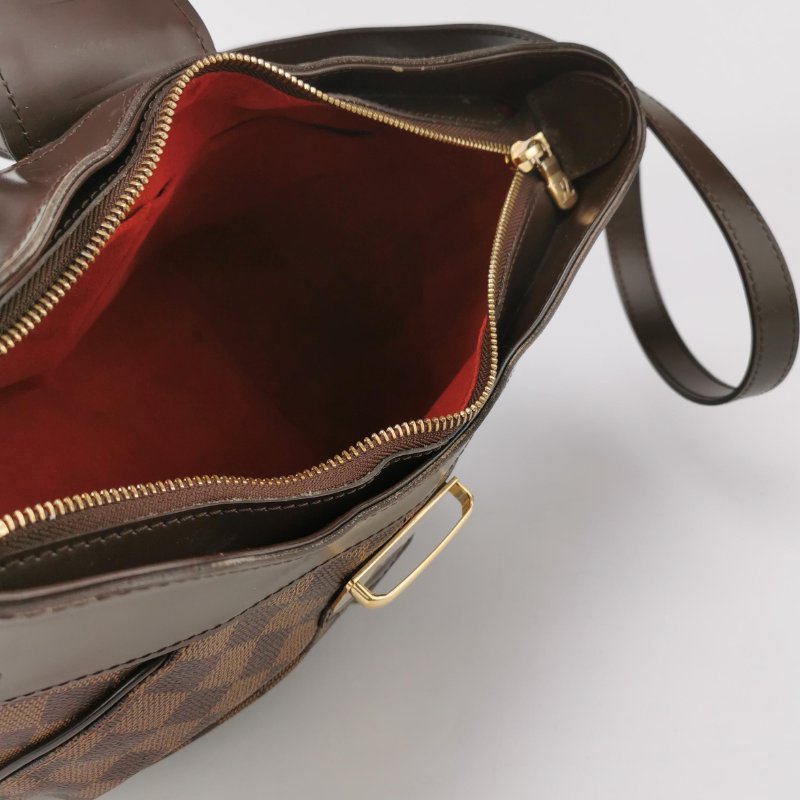 9❤Louis Vuitton Sistina牛皮棋盤格LV金扣斜挎單肩包-6