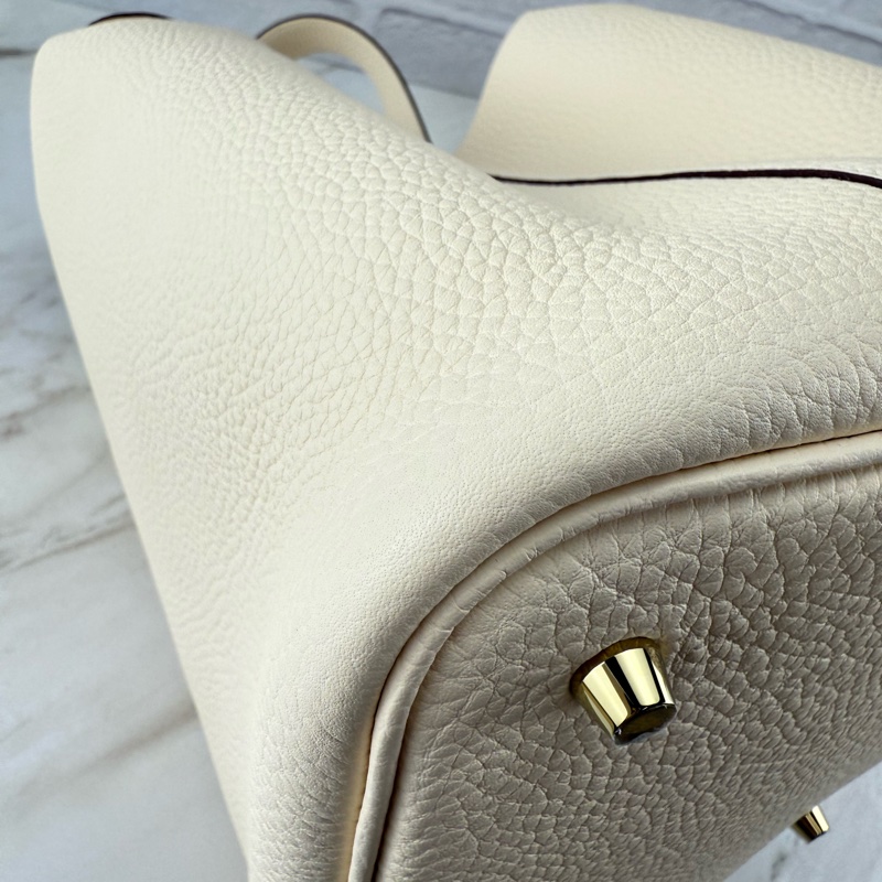 愛馬仕 Hermès Picotin 22 菜籃子22 Nata 奶油白金釦-11