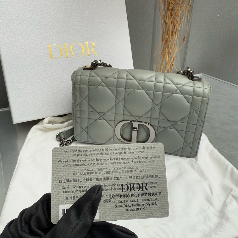 Dior caro 灰銀中號-8