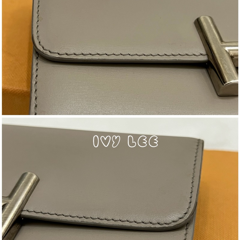 TOD’S Double T 灰色牛皮TT銀釦長夾 皮夾 正品 二手精品-15