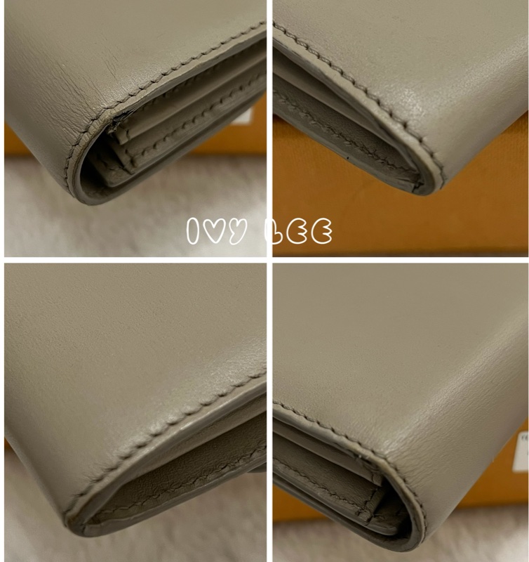 TOD’S Double T 灰色牛皮TT銀釦長夾 皮夾 正品 二手精品-18