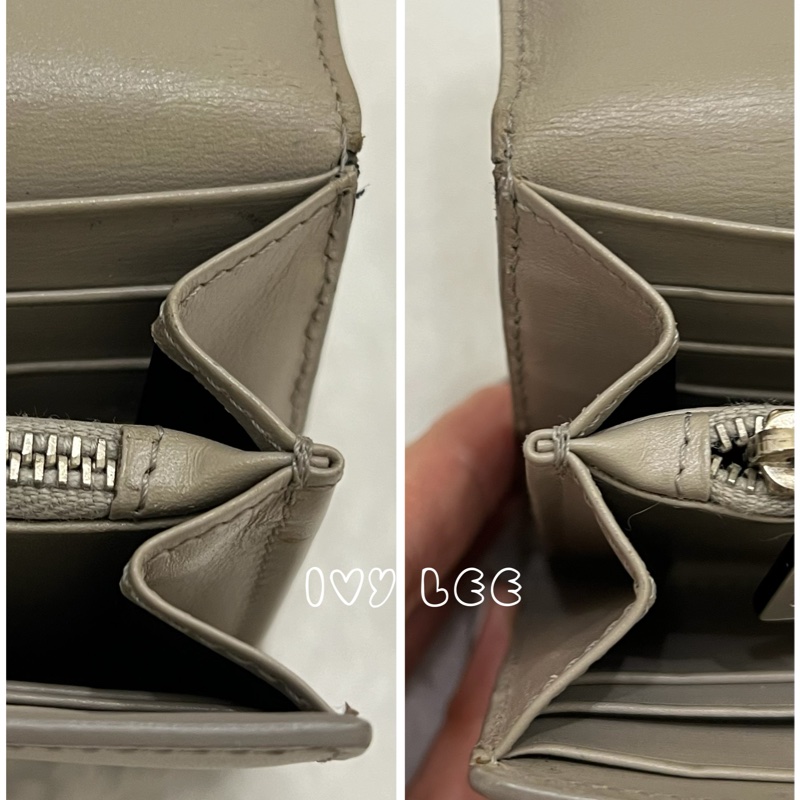 TOD’S Double T 灰色牛皮TT銀釦長夾 皮夾 正品 二手精品-20