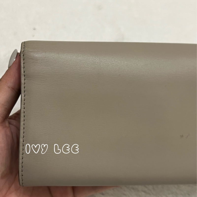TOD’S Double T 灰色牛皮TT銀釦長夾 皮夾 正品 二手精品-28