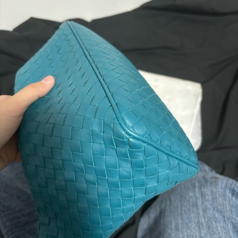 Bottega Veneta BV湖水綠 飯盒包 遛狗包 單肩包 Vintage 中古 老款-11