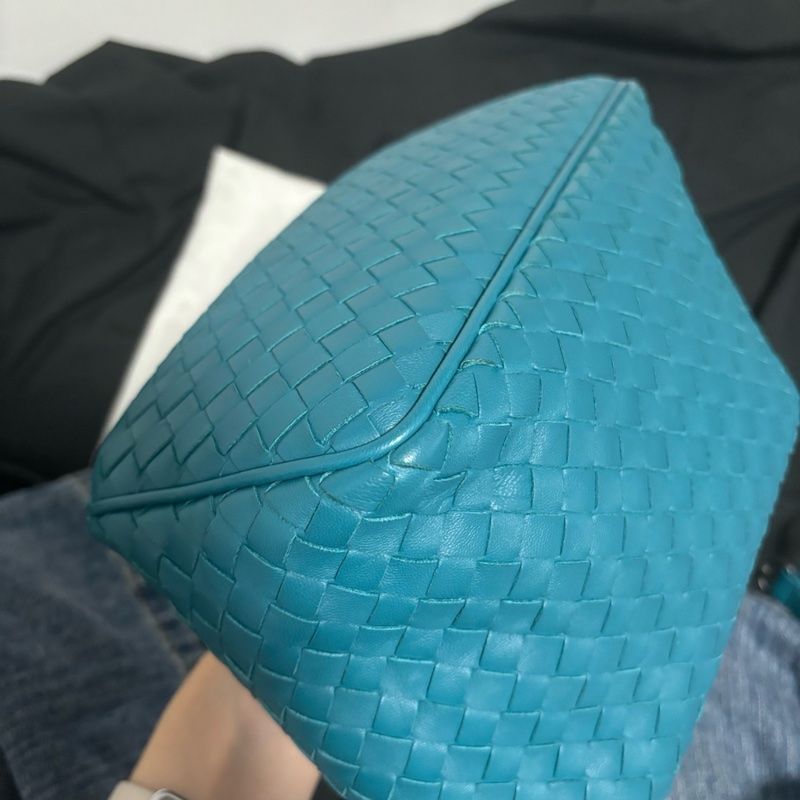 Bottega Veneta BV湖水綠 飯盒包 遛狗包 單肩包 Vintage 中古 老款-12