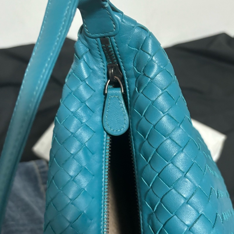 Bottega Veneta BV湖水綠 飯盒包 遛狗包 單肩包 Vintage 中古 老款-14