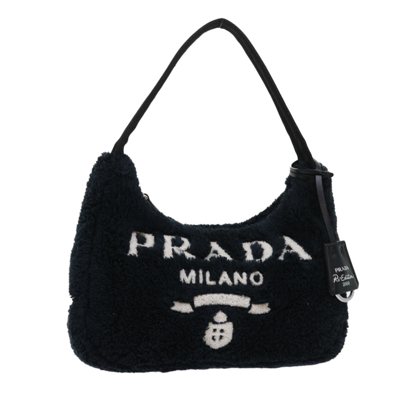 【日本直送】PRADA Terry 手提包 Re Edition 2000 黑白 1NE515 授權 47189AM-0