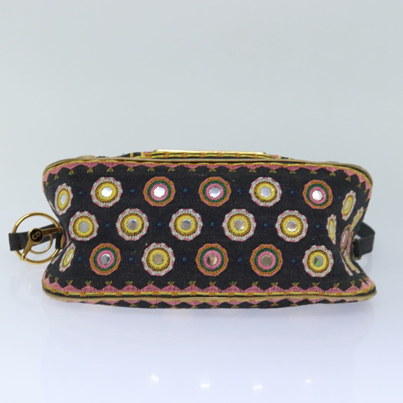 【日本直送】克莉絲汀‧迪奧 (Christian Dior) 手提包 帆布 藍色 金色 正品 85438AM-4