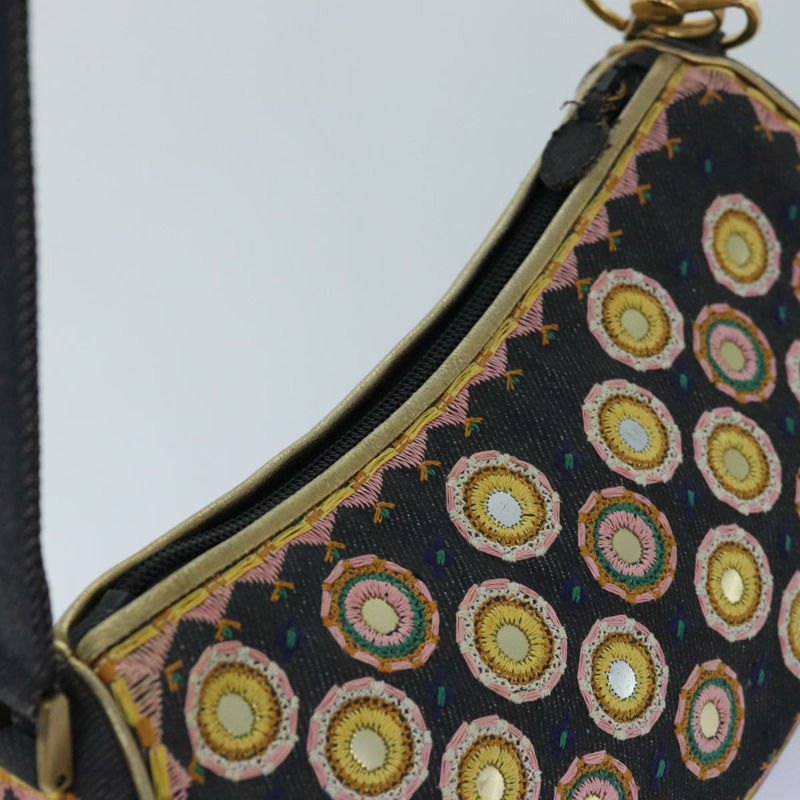 【日本直送】克莉絲汀‧迪奧 (Christian Dior) 手提包 帆布 藍色 金色 正品 85438AM-5