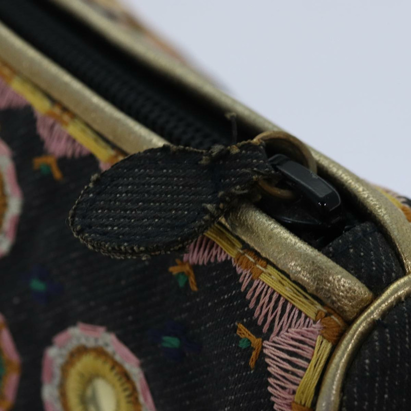 【日本直送】克莉絲汀‧迪奧 (Christian Dior) 手提包 帆布 藍色 金色 正品 85438AM-8