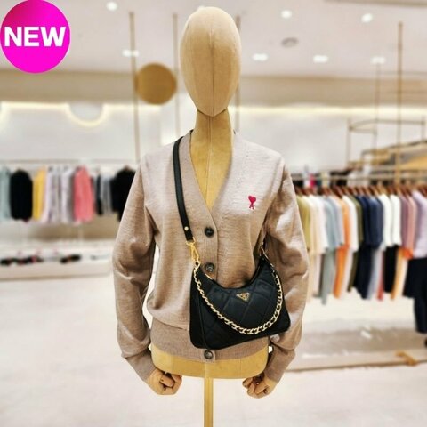 🛫當季新品🛬 Prada Re-Edition 1995 Chaîne Re-Nylon 菱格紋多用包  黑色