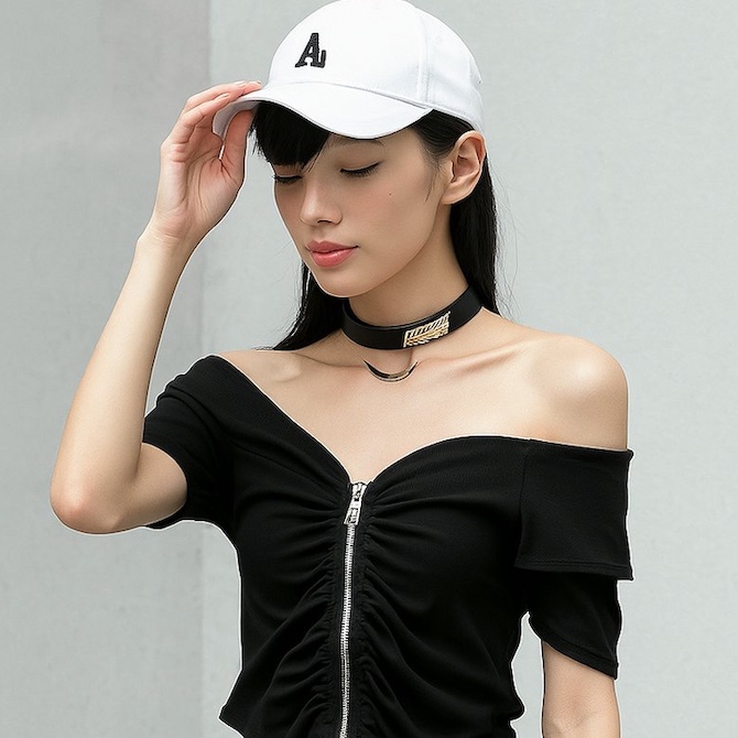 『精品 Armani Exchange』有黑色小牛皮脛環/鍍金屬葉片裝飾/長度38公分二段logo鈕扣可調鬆緊/ 久置未使-3