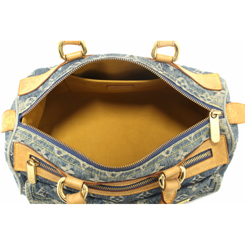 Louis Vuitton Blue Denim Neo Speedy Handbag-0