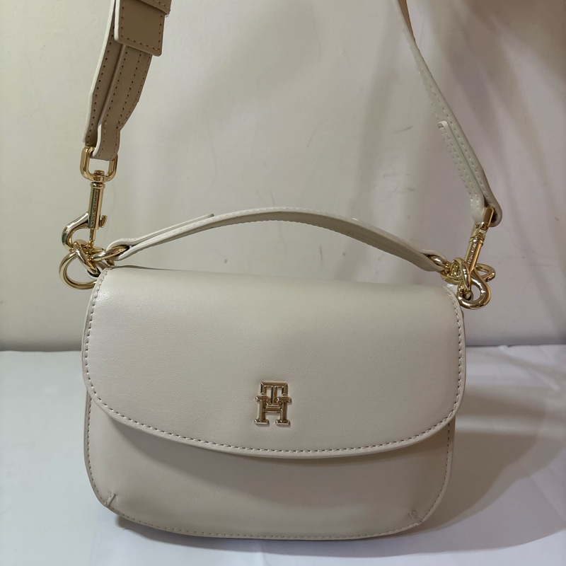 Tommy Hilfiger 美式休閒仿皮馬鞍包半月包碗豆包-0