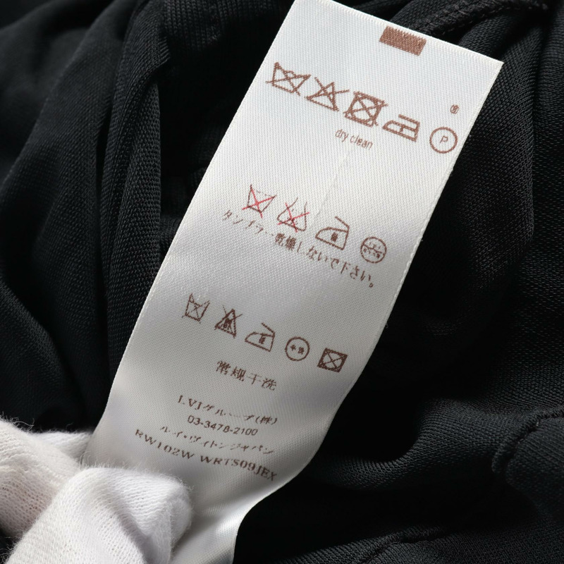 LOUIS VUITTON 洋裝 RW102WWRTS09JEX 黏膠纖維 黑色 二手 女款 XS-4