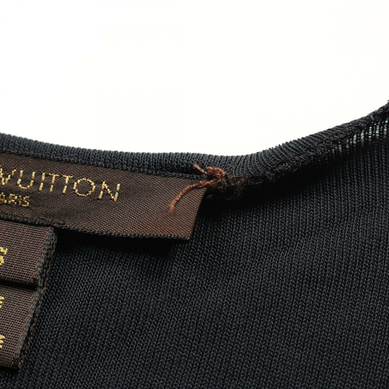 LOUIS VUITTON 洋裝 RW102WWRTS09JEX 黏膠纖維 黑色 二手 女款 XS-5
