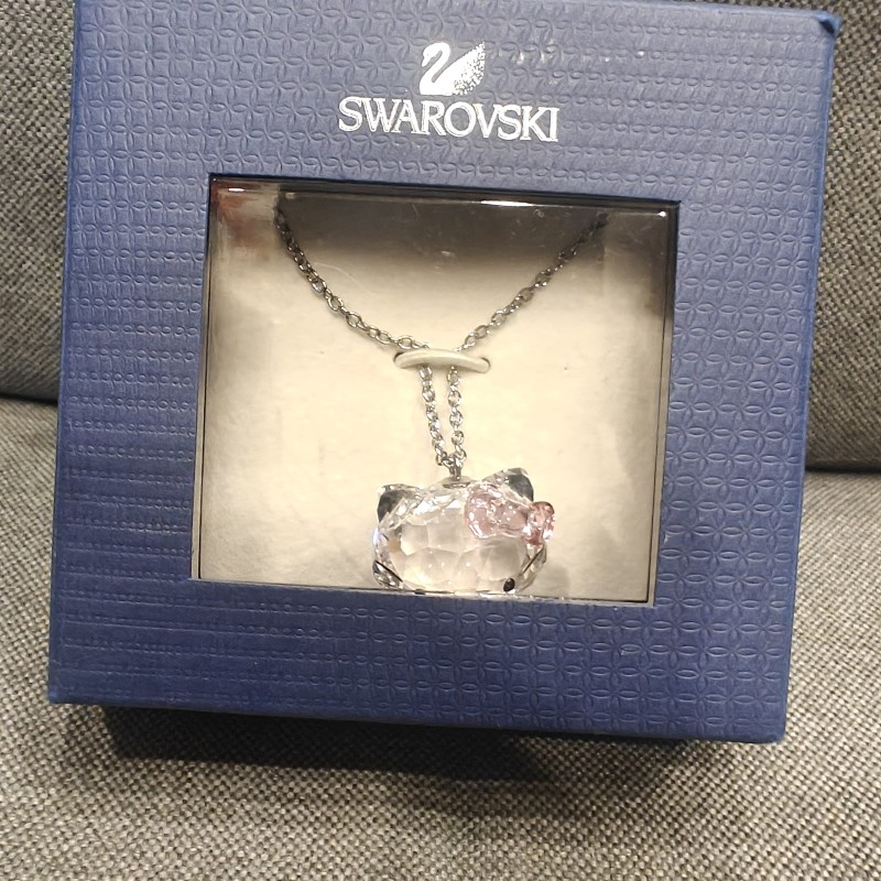 特價出清奧地利施華洛世奇Hello kitty聯名絕版水晶項鍊-8