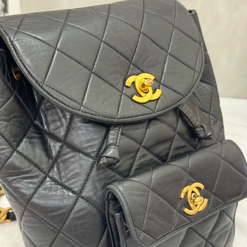 Chanel Duma 黑色金扣-11