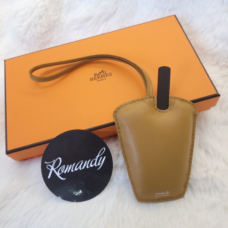 Hermès 珍珠奶茶吊飾 小羊皮/小牛皮-2