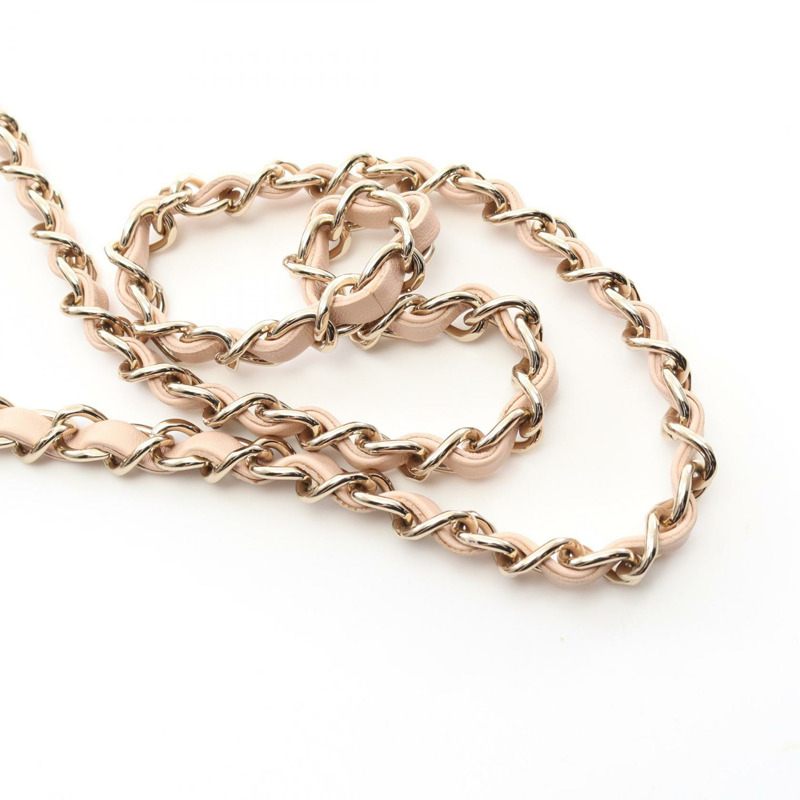 香奈兒迷你絎縫鏈條肩背包 A35200 羊皮 粉紅色 黑色 二手 金色五金-8