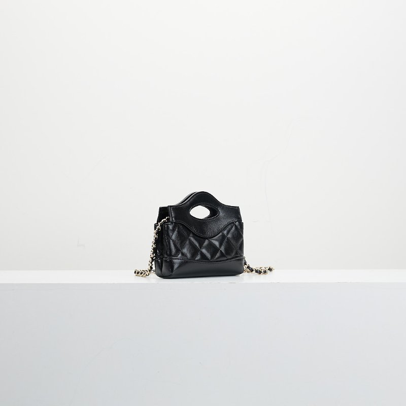 Chanel 31bag nano mini黑金-2
