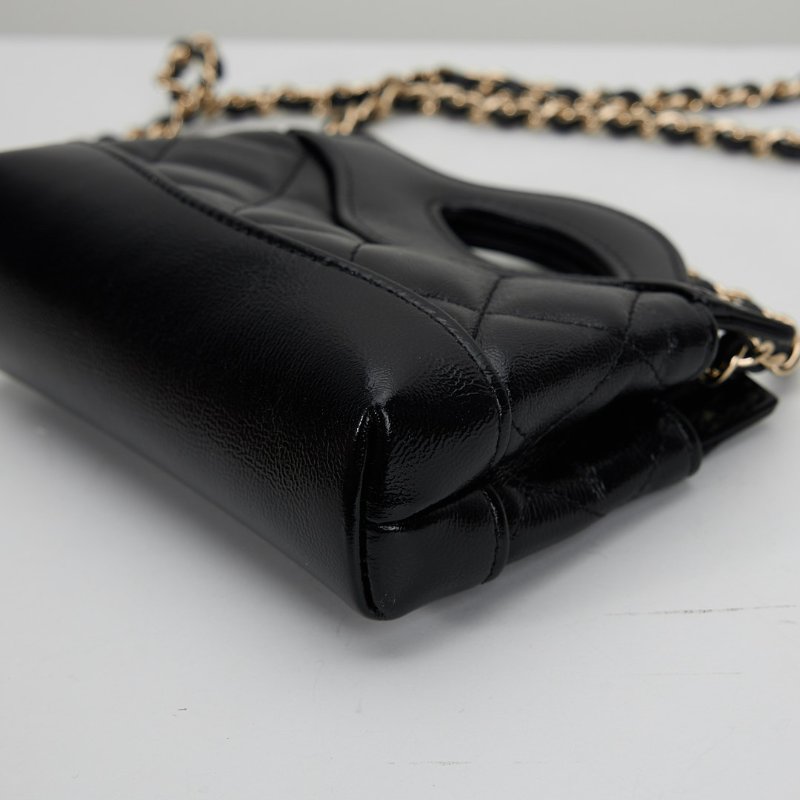 Chanel 31bag nano mini黑金-6