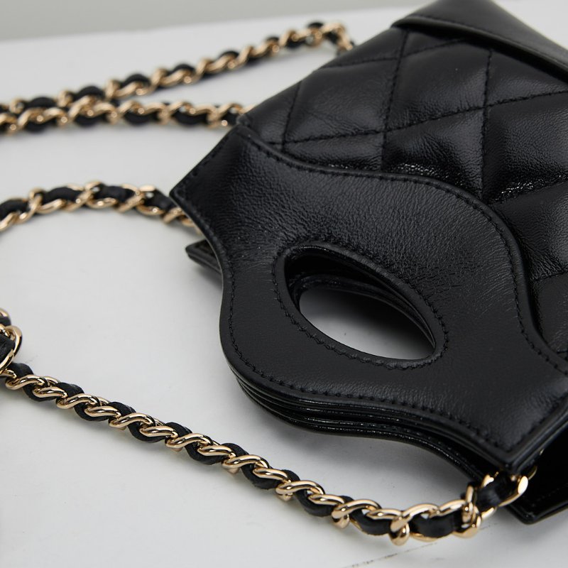 Chanel 31bag nano mini黑金-7