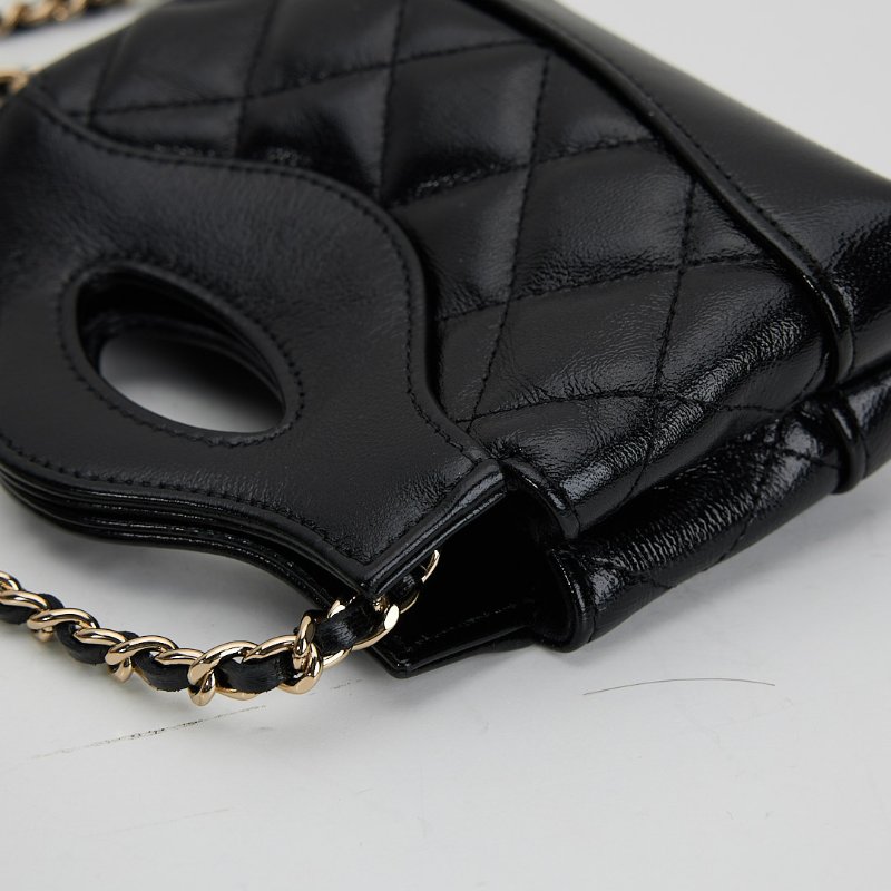 Chanel 31bag nano mini黑金-8