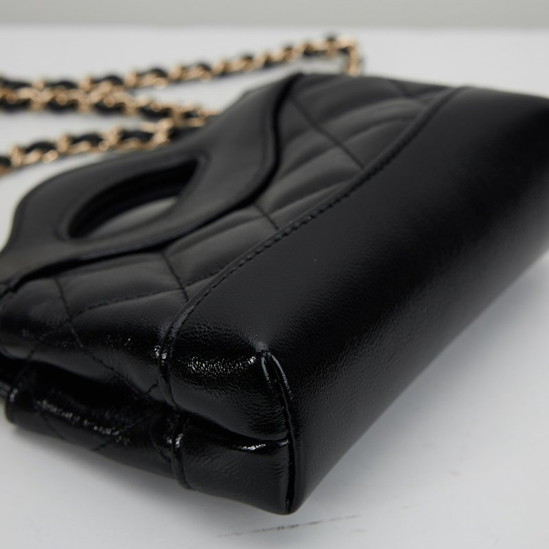 Chanel 31bag nano mini黑金-9