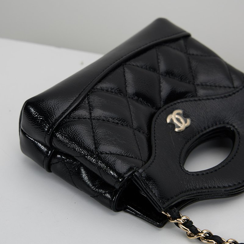 Chanel 31bag nano mini黑金-15