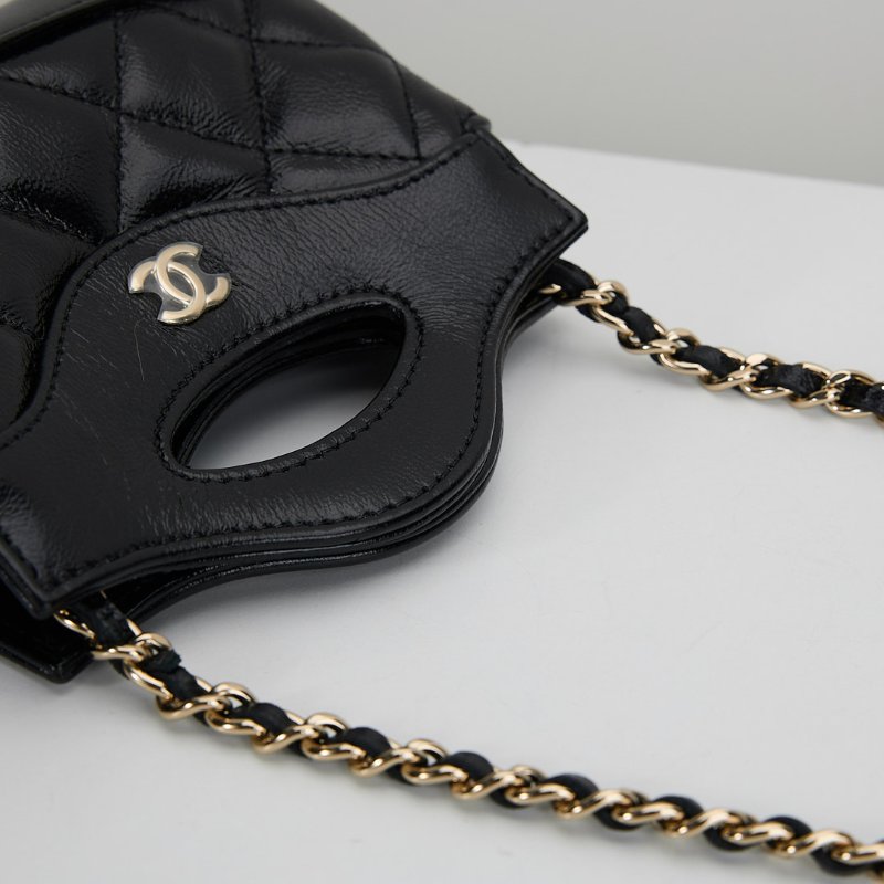 Chanel 31bag nano mini黑金-19