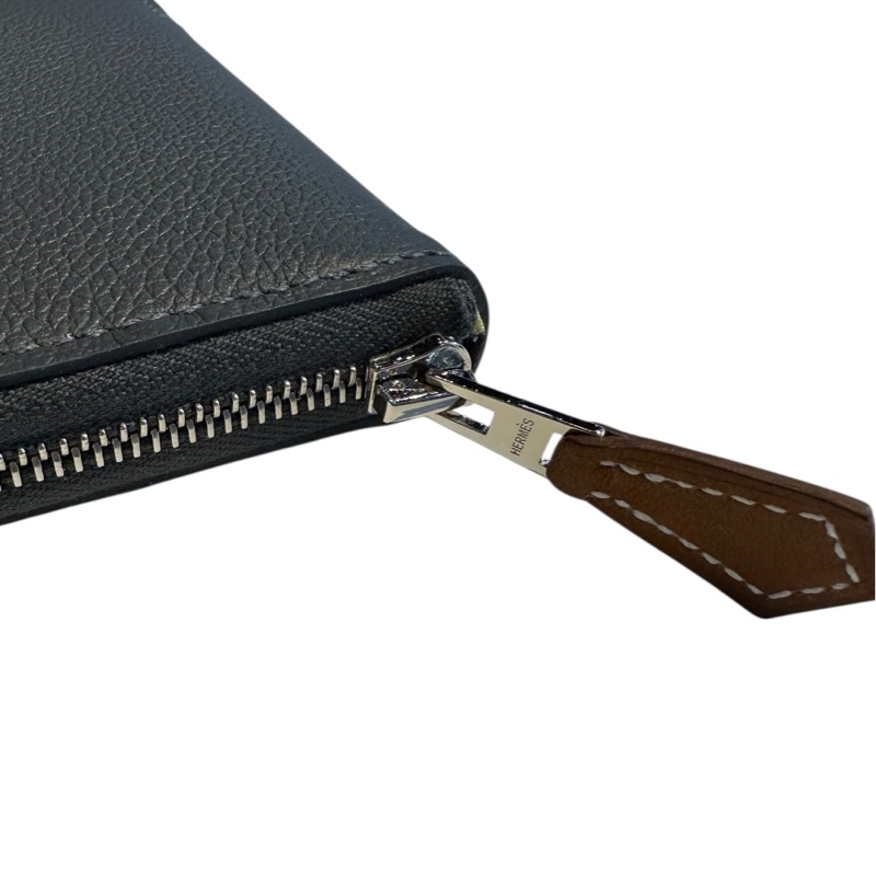 全新Hermès Silk in Compact Evercolor and Barenia calfskin Ardoise石板灰-2