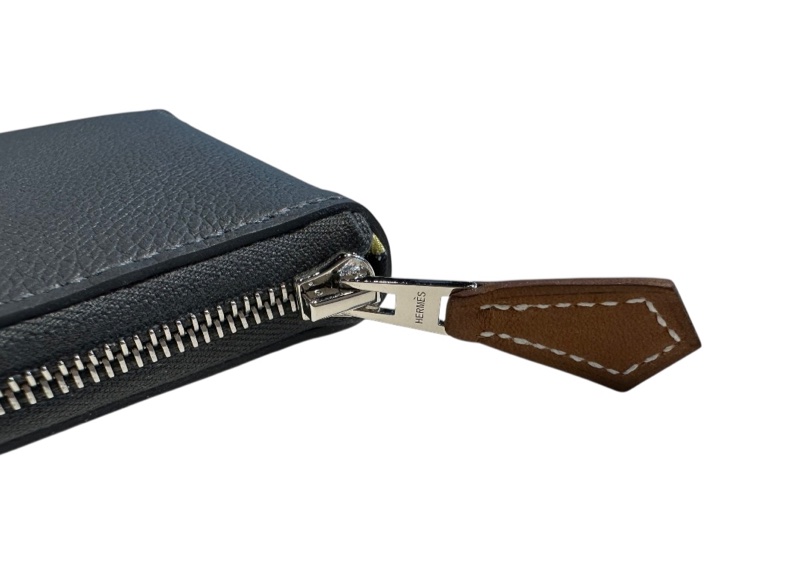全新Hermès Silk in Compact Evercolor and Barenia calfskin Ardoise石板灰-3