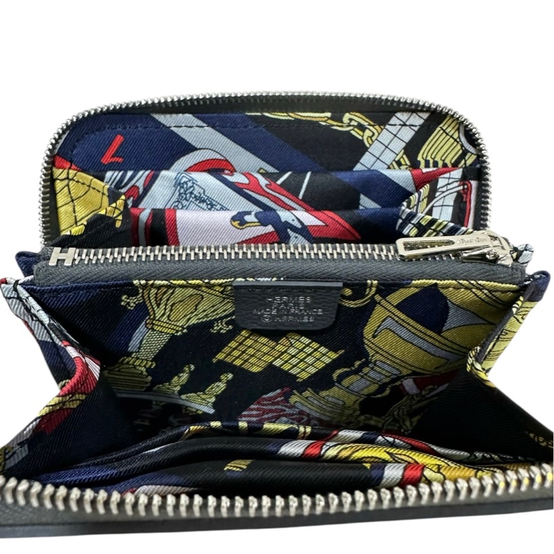 全新Hermès Silk in Compact Evercolor and Barenia calfskin Ardoise石板灰-10