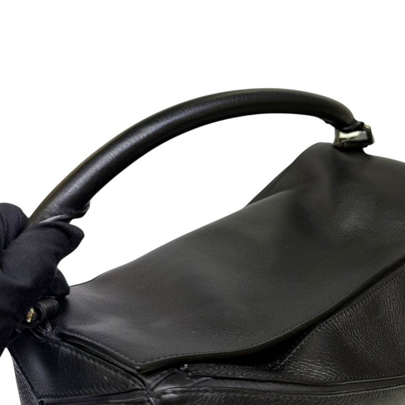 【美收精品】LOEWE PUZZEL 黑色皮革肩背包 2-334-10