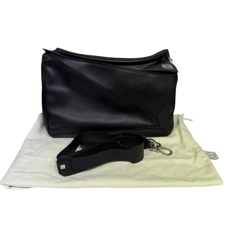 【美收精品】LOEWE PUZZEL 黑色皮革肩背包 2-334-16