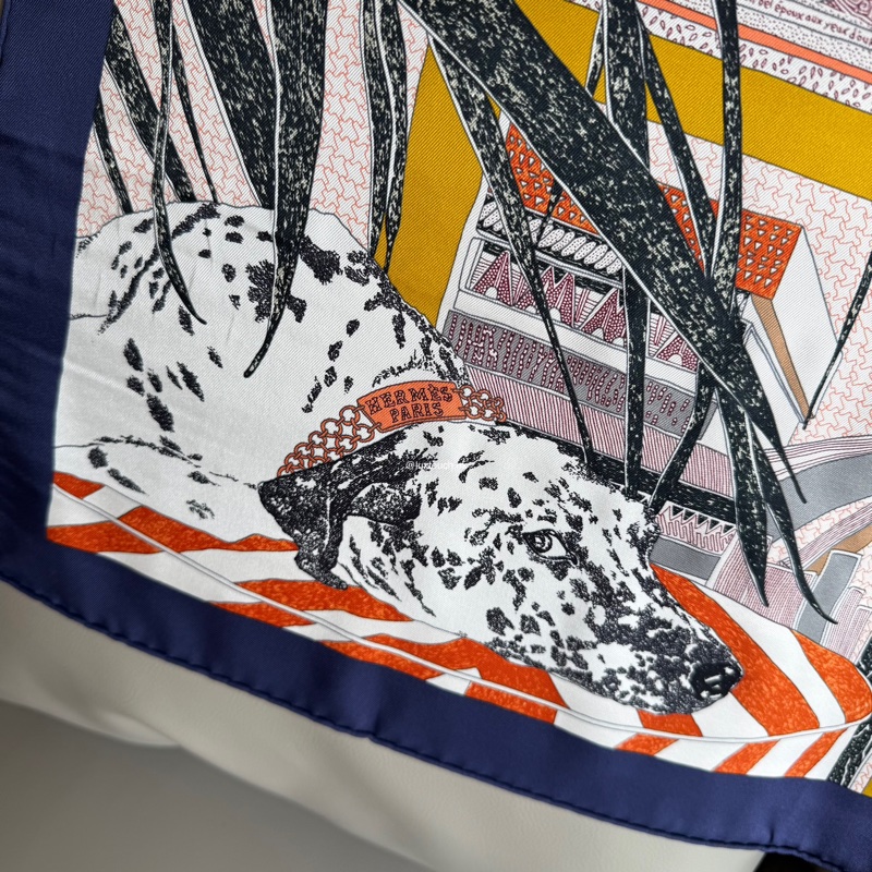 全新 特價🍊Hermes 愛馬仕 Silk scarf 90 絲巾🧣Rendez-Vous Chez 約會愛馬仕之家-5